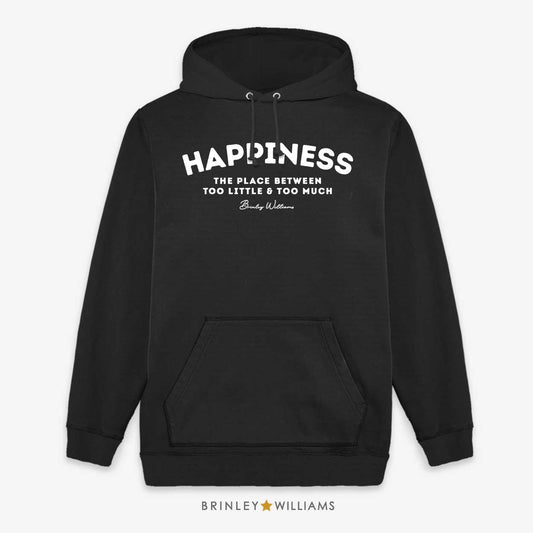 Happiness Quote Unisex Hoodie - Black