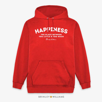 Happiness Quote Unisex Hoodie - Fire Red