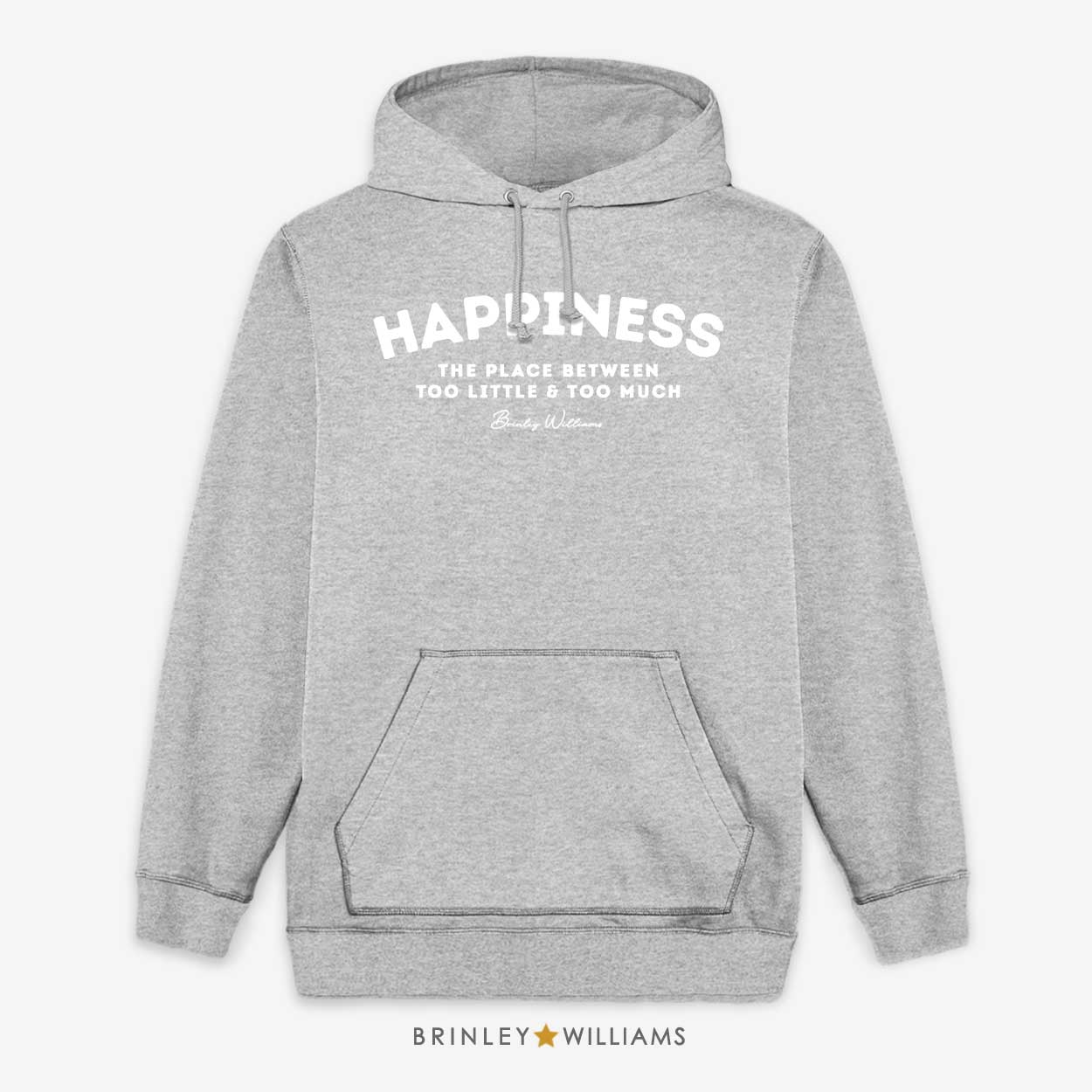Happiness Quote Unisex Hoodie - Heather Grey