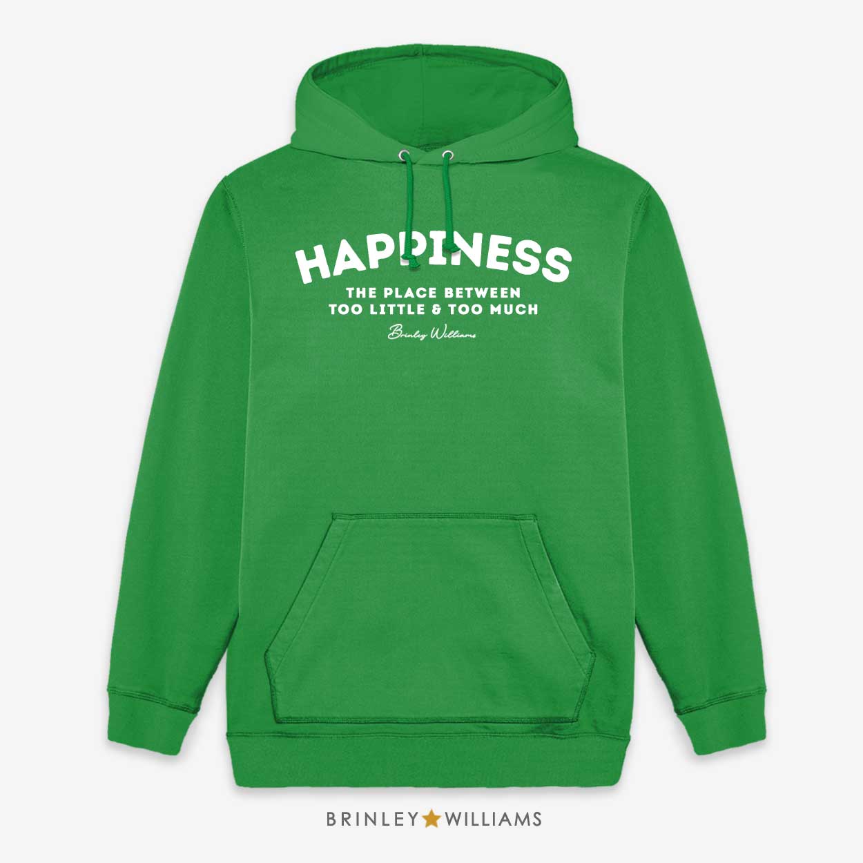Happiness Quote Unisex Hoodie - Kelly Green