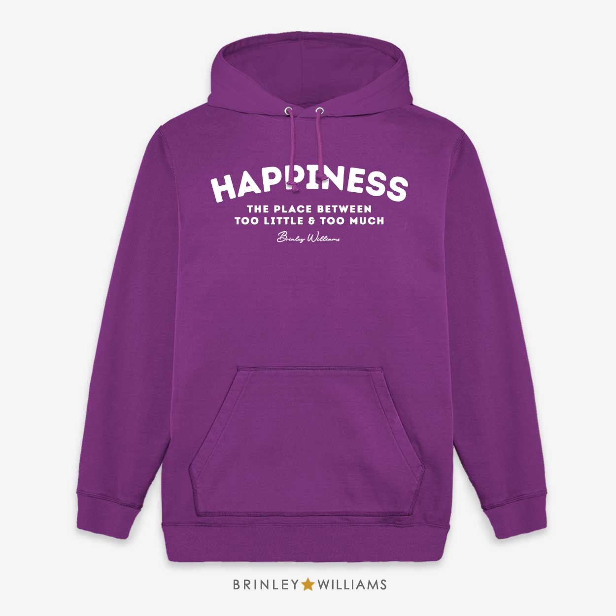 Happiness Quote Unisex Hoodie - Purple