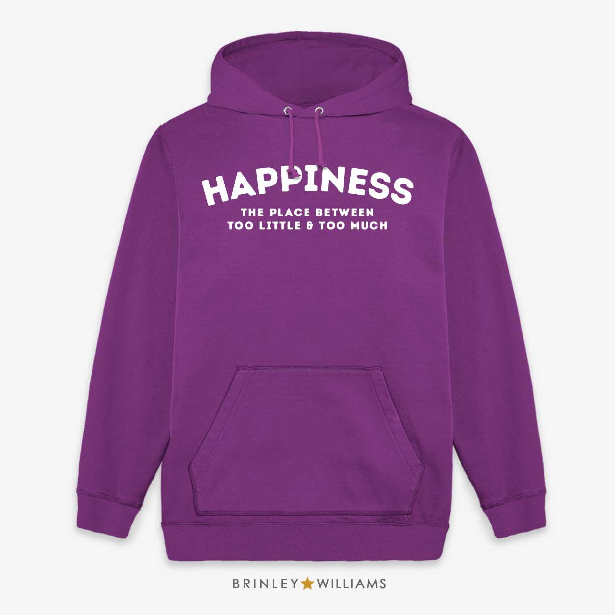 Happiness Quote Unisex Hoodie - Purple