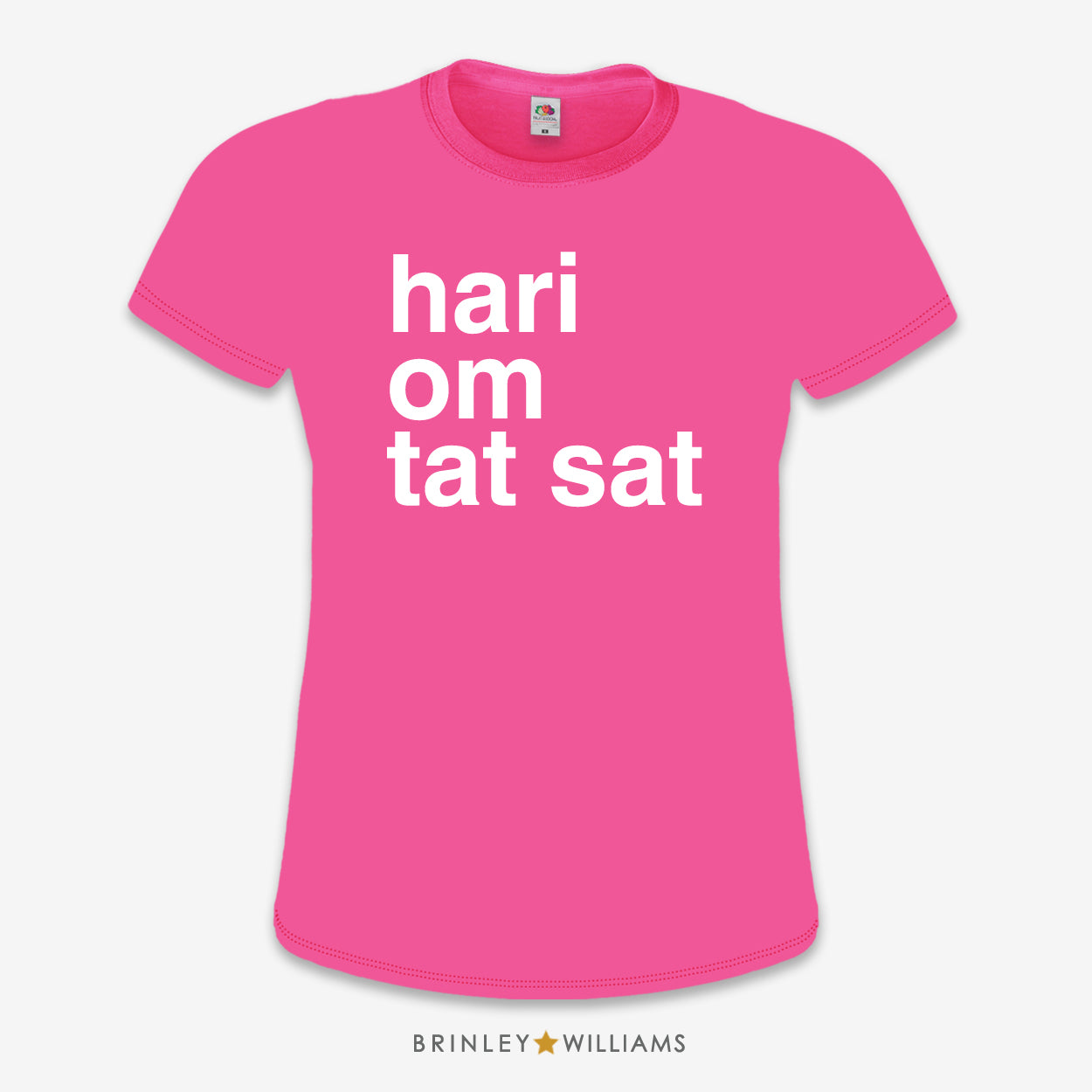 Hari Om Tat Sat Slim Fit T-shirt - Fuchsia