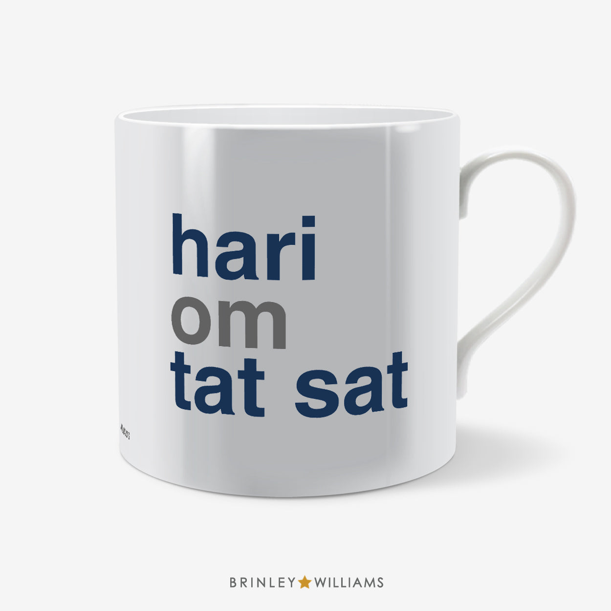 Hari om tat sat Yoga Mug - Navy