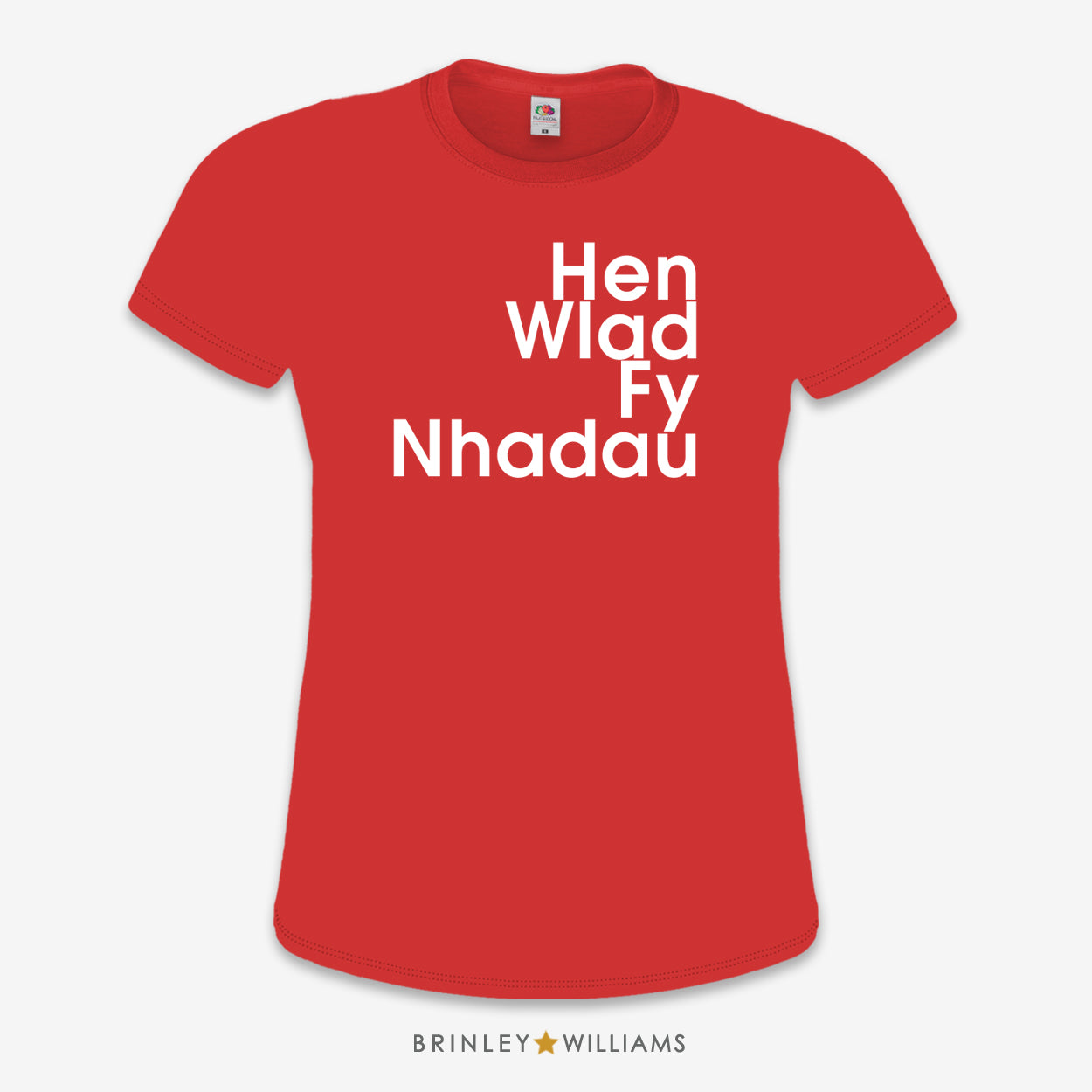 Hen Wlad Fy Nhadau Slim Fit T-shirt - Fire Red