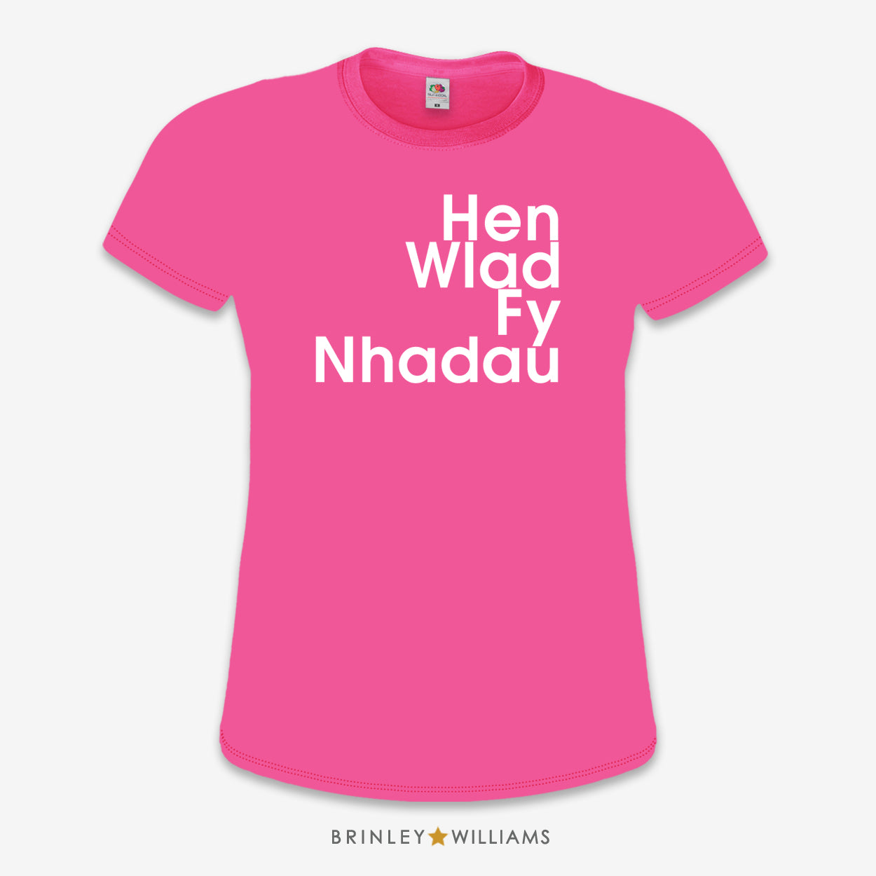 Hen Wlad Fy Nhadau Slim Fit T-shirt - Fuchsia