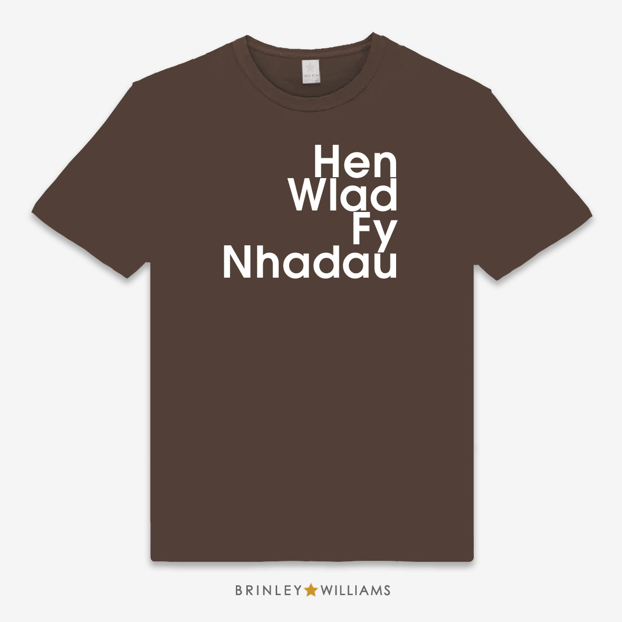 Hen Wlad Fy Nhadau Unisex Classic Welsh T-shirt - Chocolate Brown