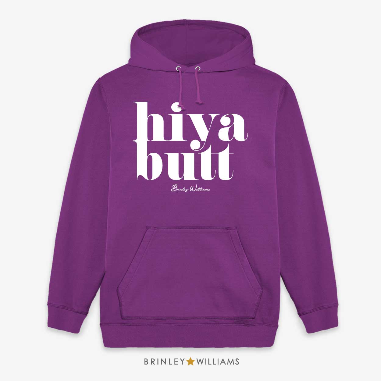 Hiya Butt Unisex Welsh Hoodie - Purple