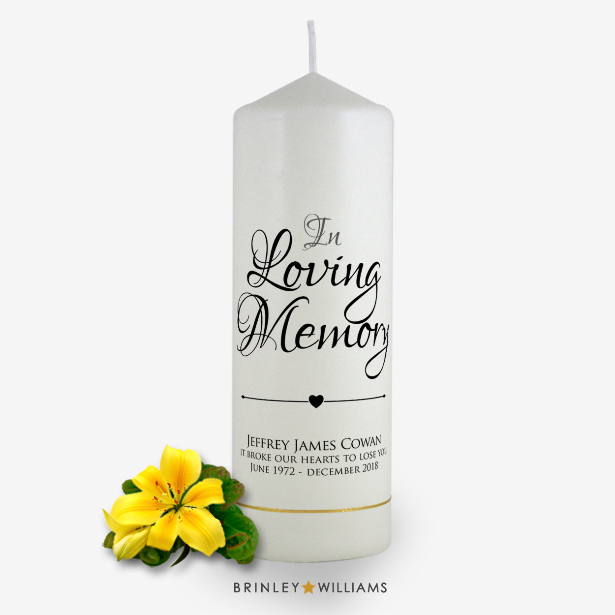 In loving memory Personalised Candle - Charcoal