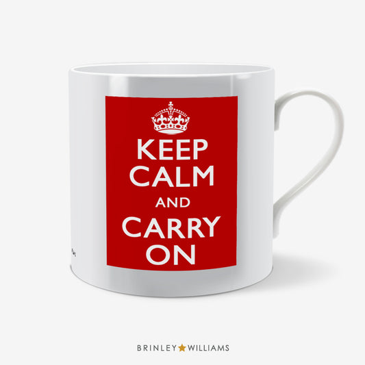 Keep Calm and Carry On Fun Mug - Red