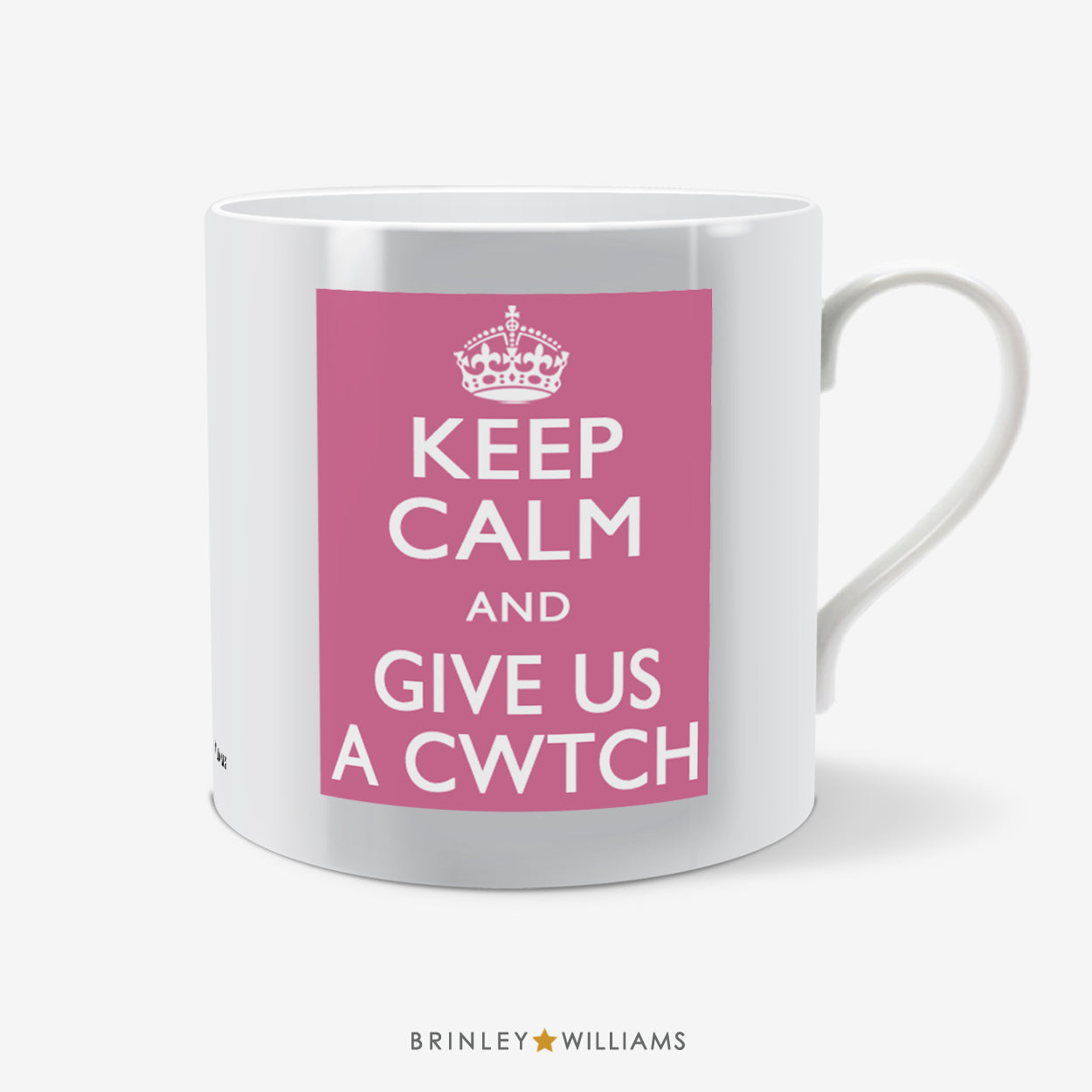 Keep Calm and Give us a Cwtch Fun Mug - Pink