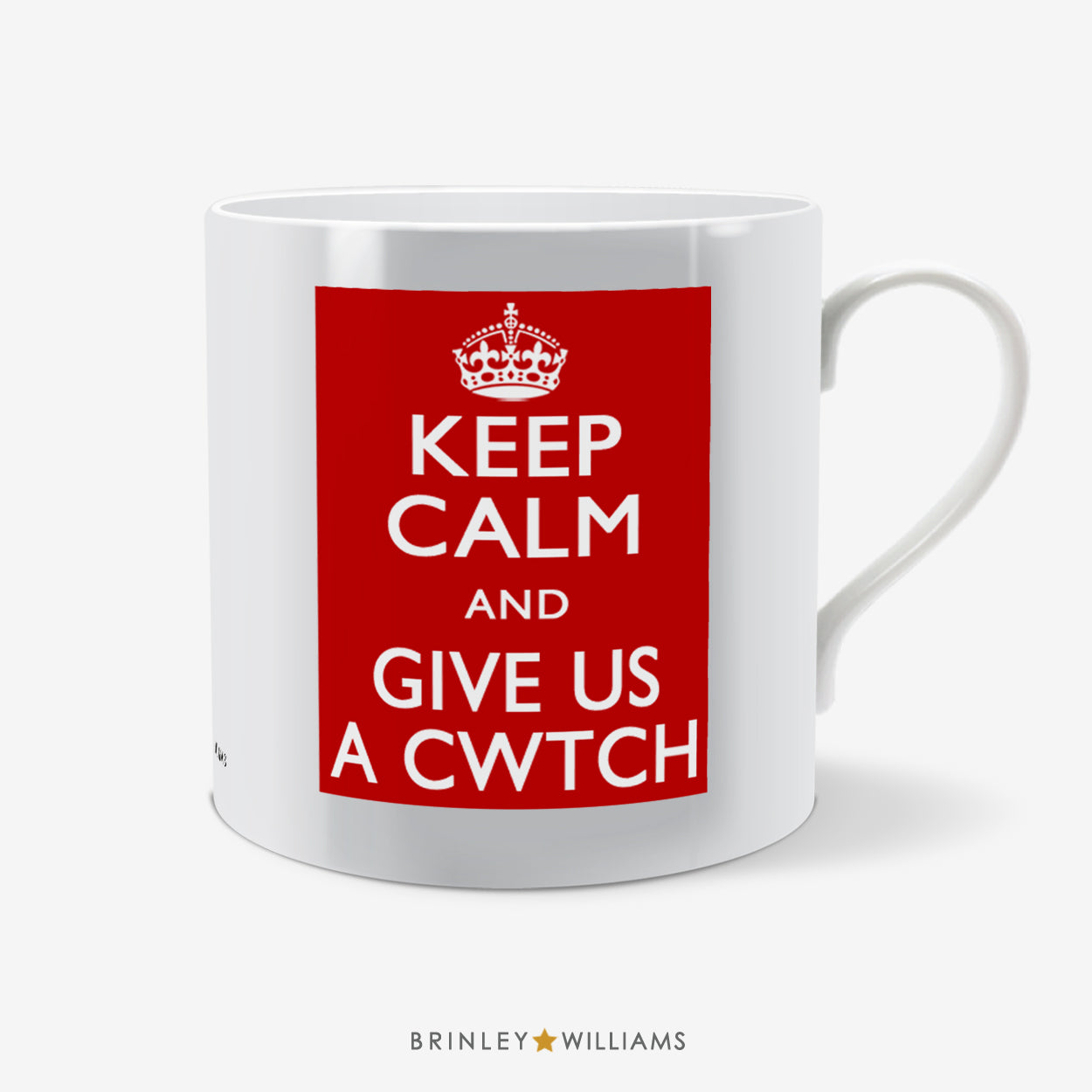 Keep Calm and Give us a Cwtch Fun Mug - Red