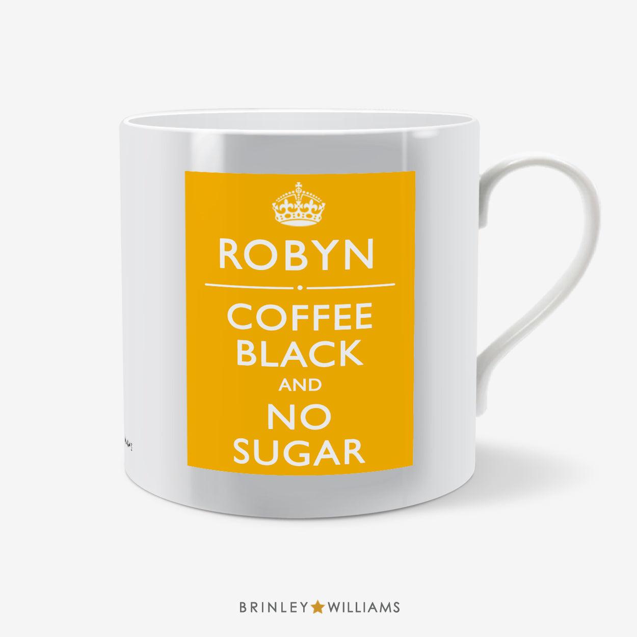 Big and Bold Name Personalised Mug - Yellow