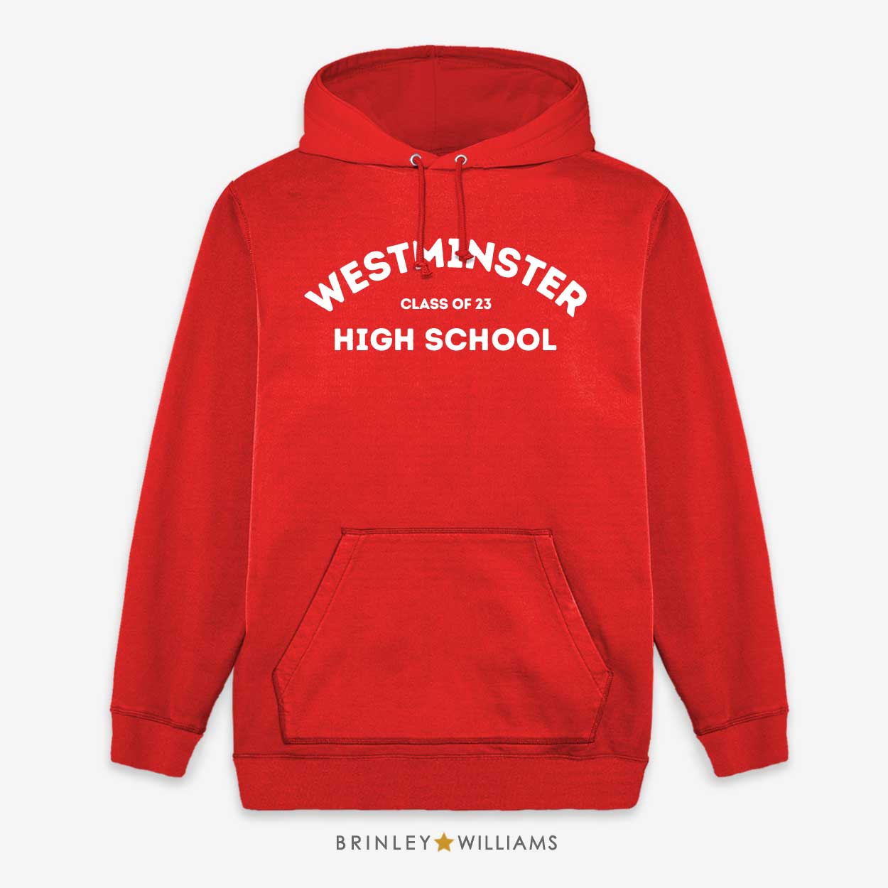 Leavers Personalised Unisex Hoodie - Fire Red