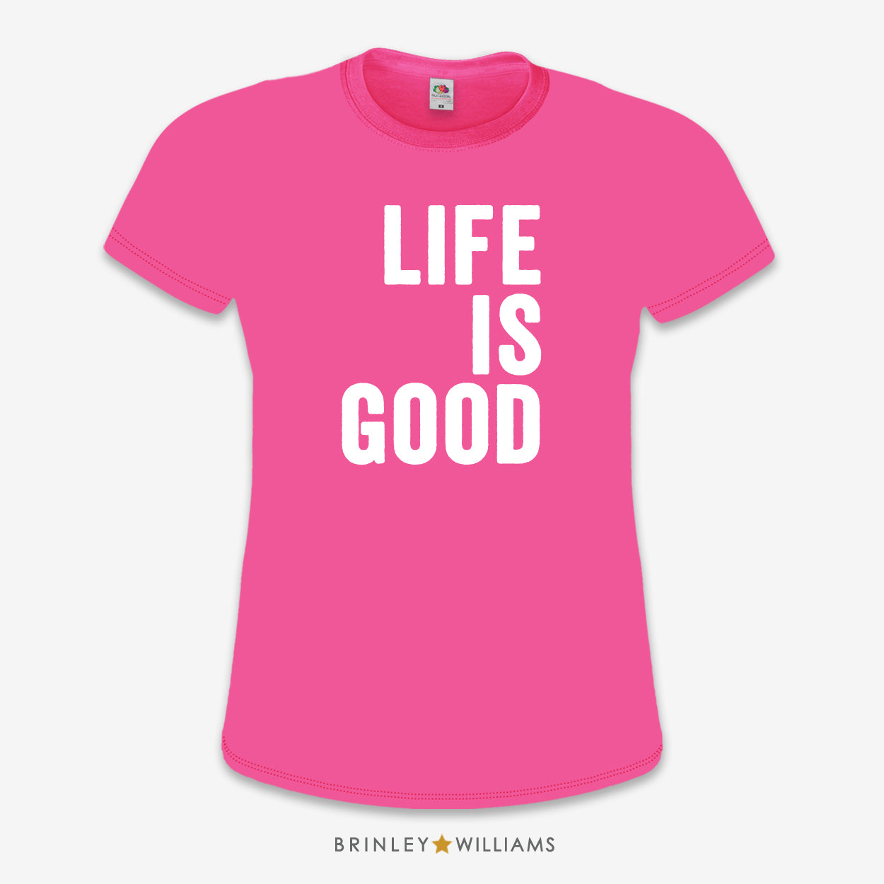 Life is Good Slim Fit T-shirt - Fuchsia