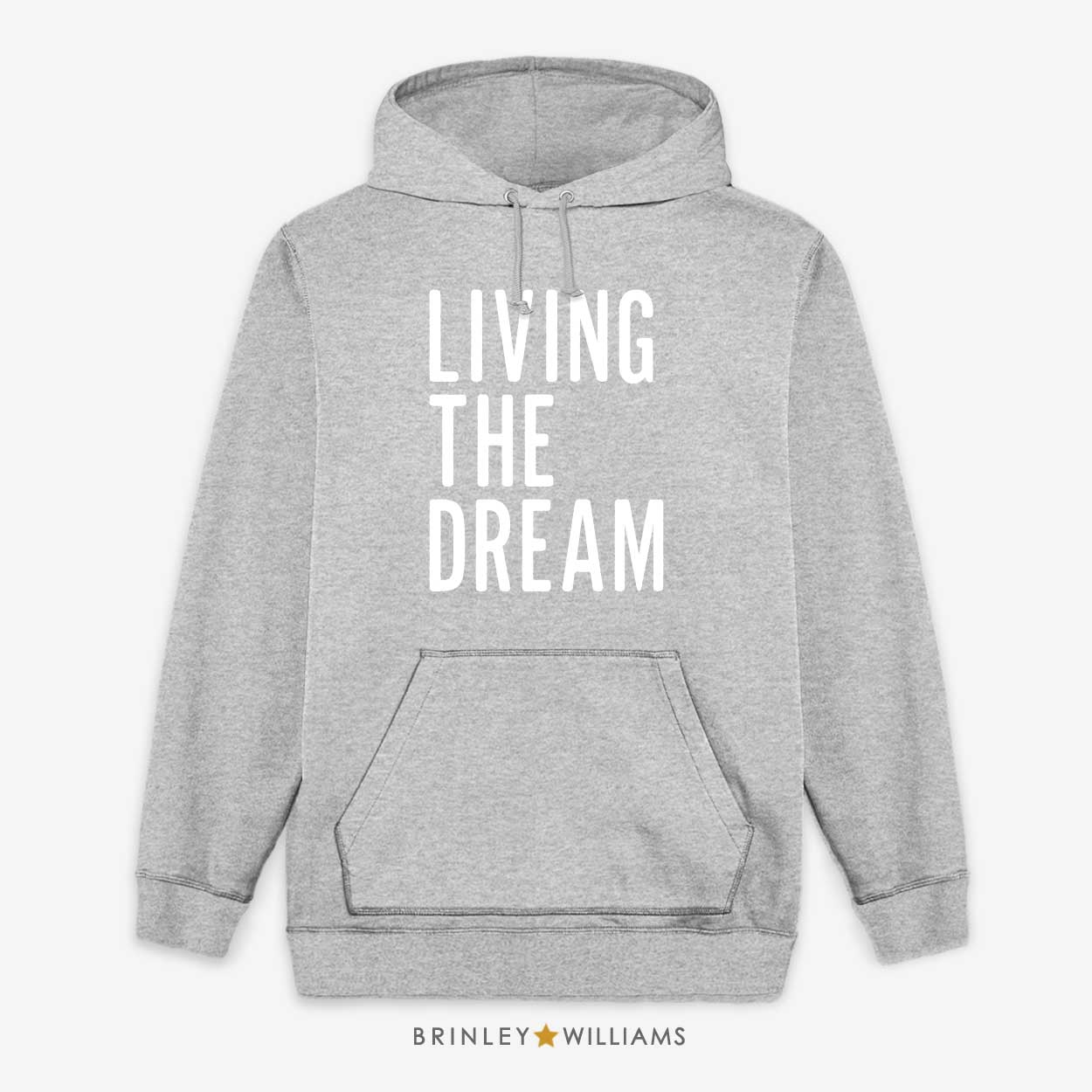Living the Dream Unisex Hoodie - Heather Grey