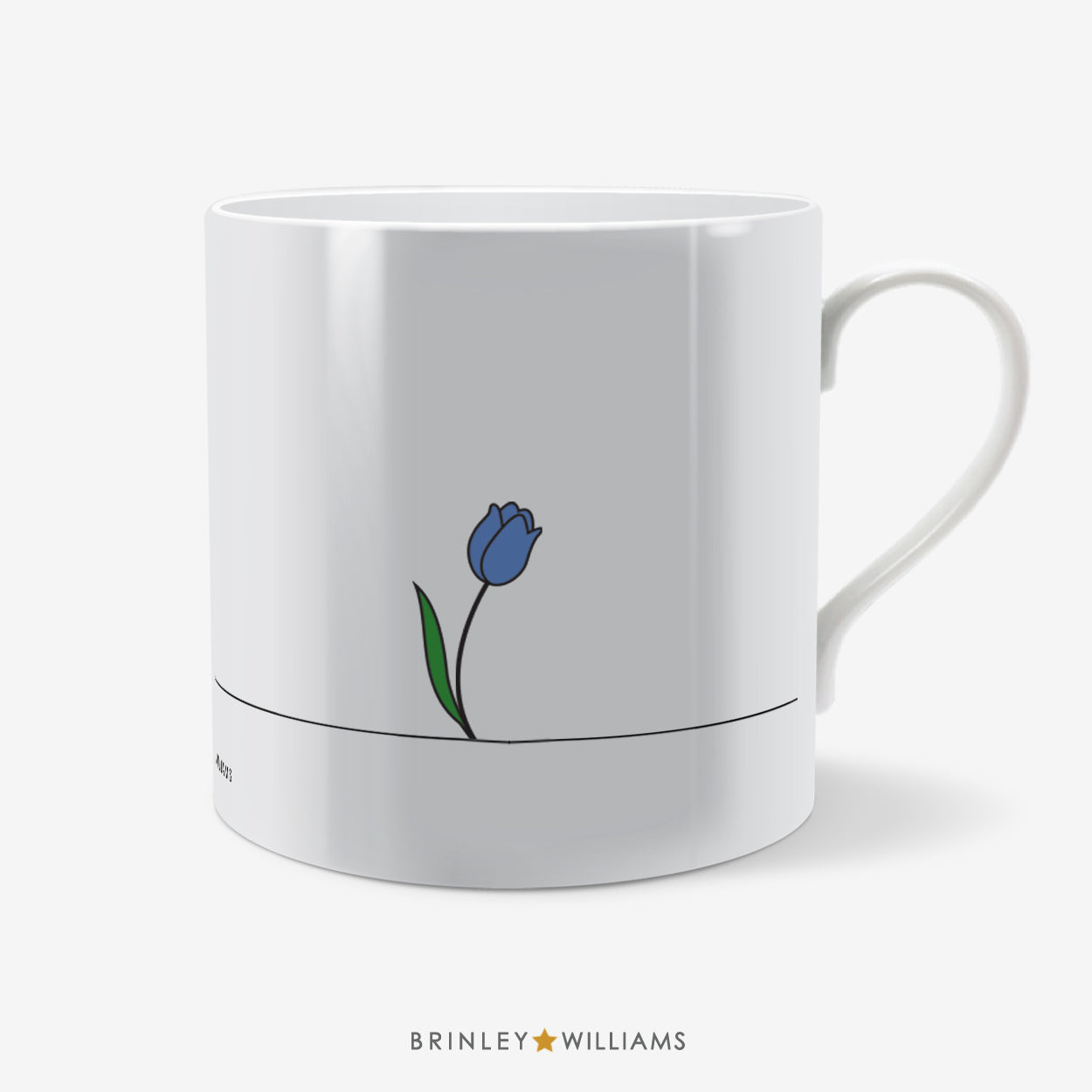 Life-on-the-Line Tulip Personalised Mug - Blue