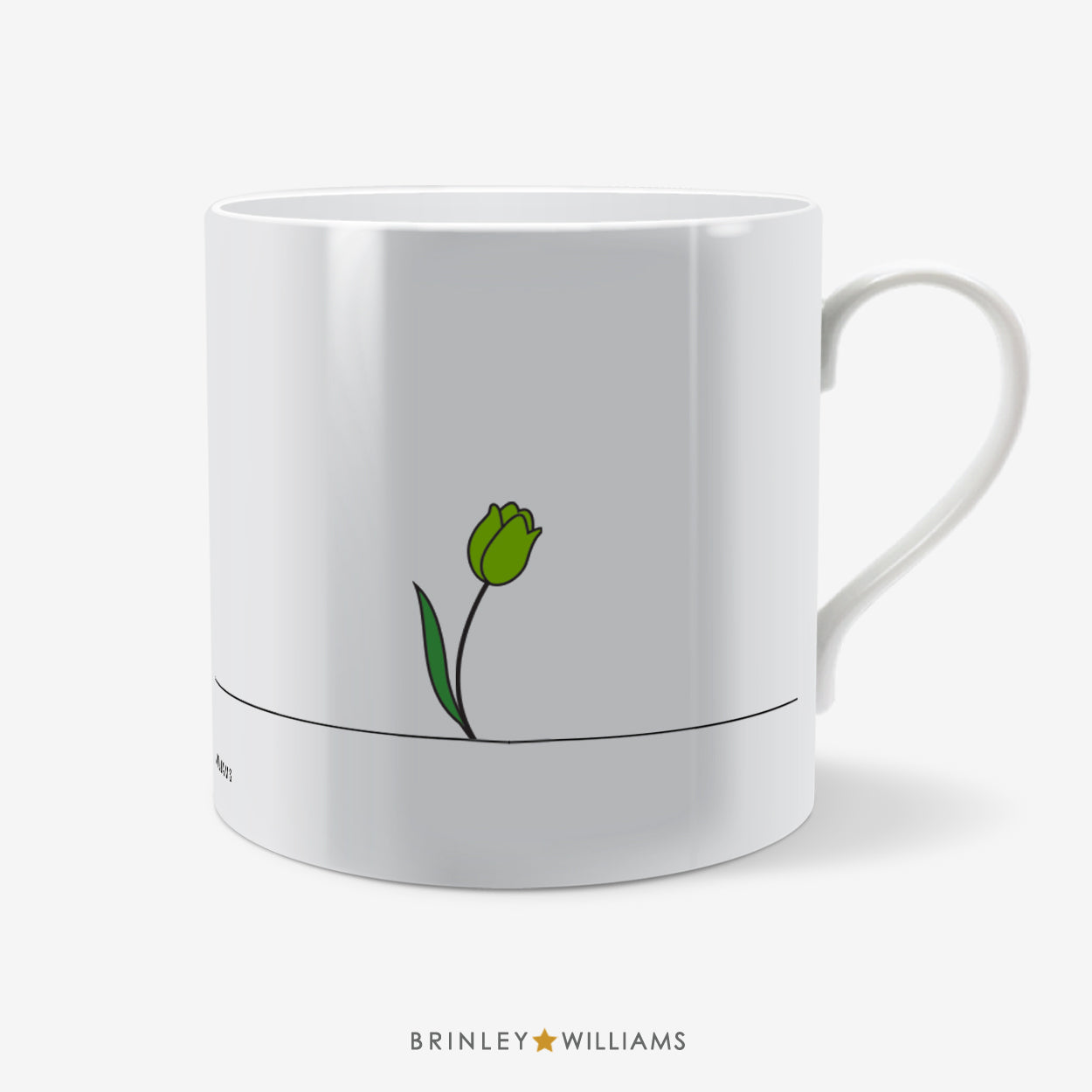 Life-on-the-Line Tulip Personalised Mug - Green