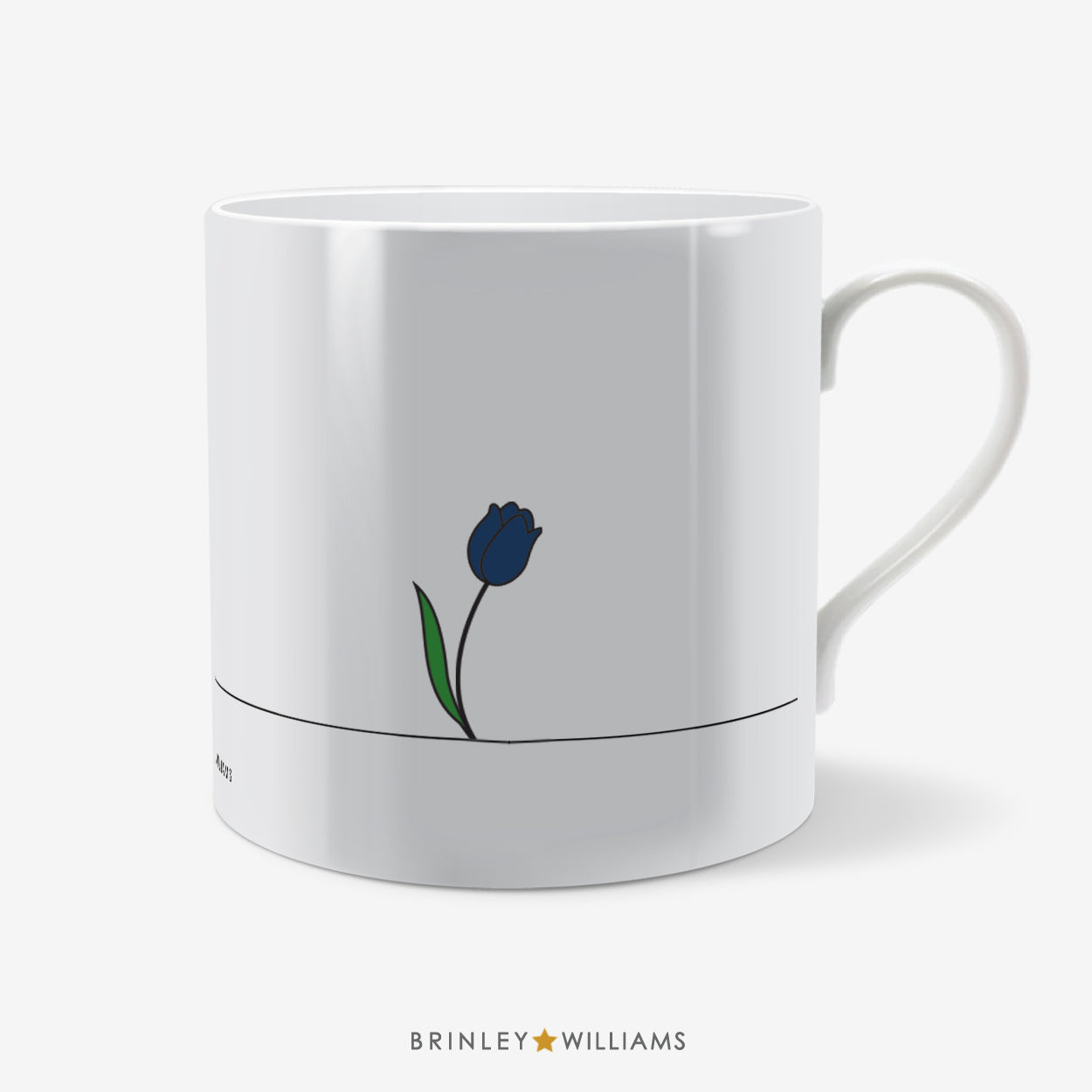 Life-on-the-Line Tulip Personalised Mug - Navy