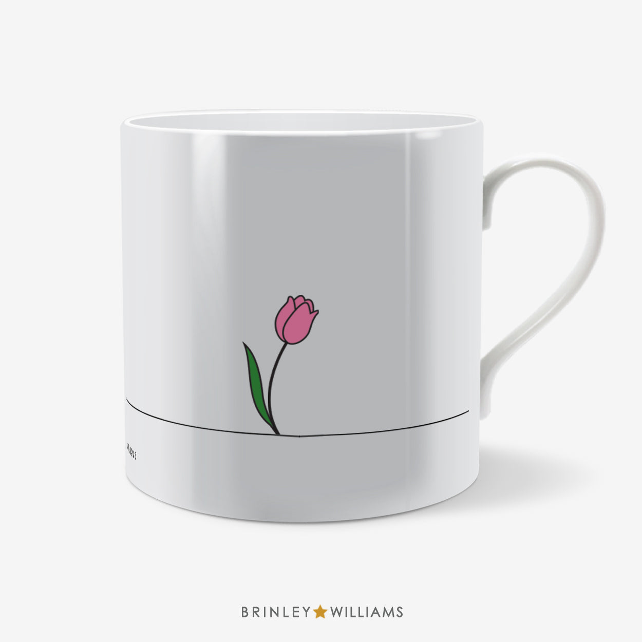 Life-on-the-Line Tulip Personalised Mug - Pink