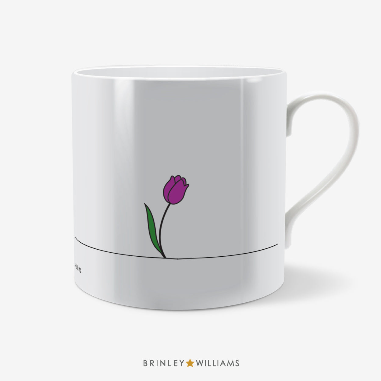 Life-on-the-Line Tulip Personalised Mug - Purple