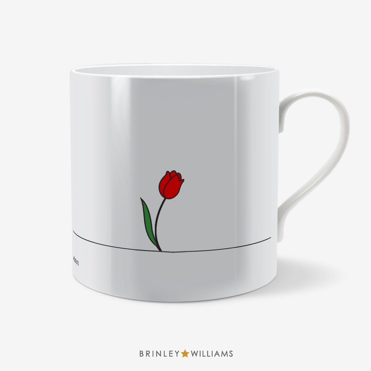 Life-on-the-Line Tulip Personalised Mug - Red
