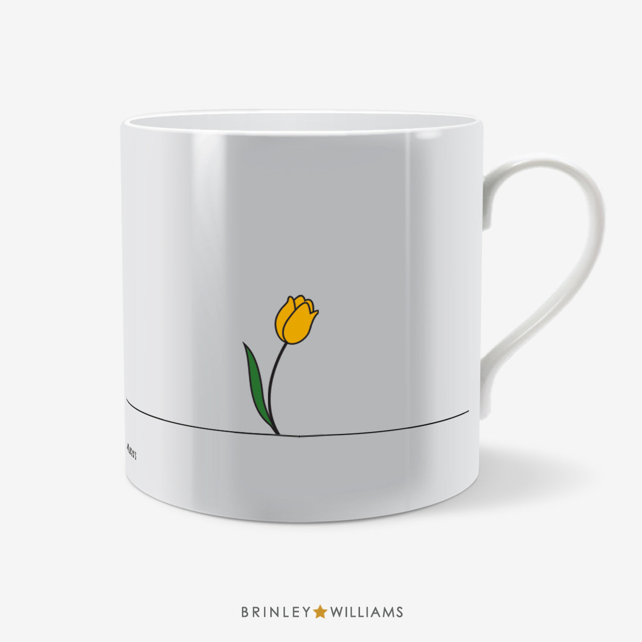Life-on-the-Line Tulip Personalised Mug - Yellow