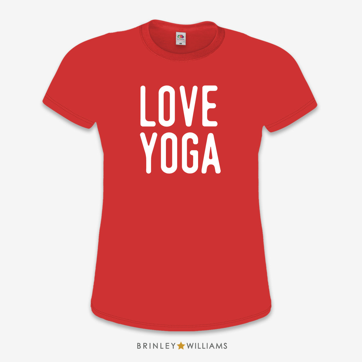 Love Yoga Slim Fit T-shirt - Fire Red