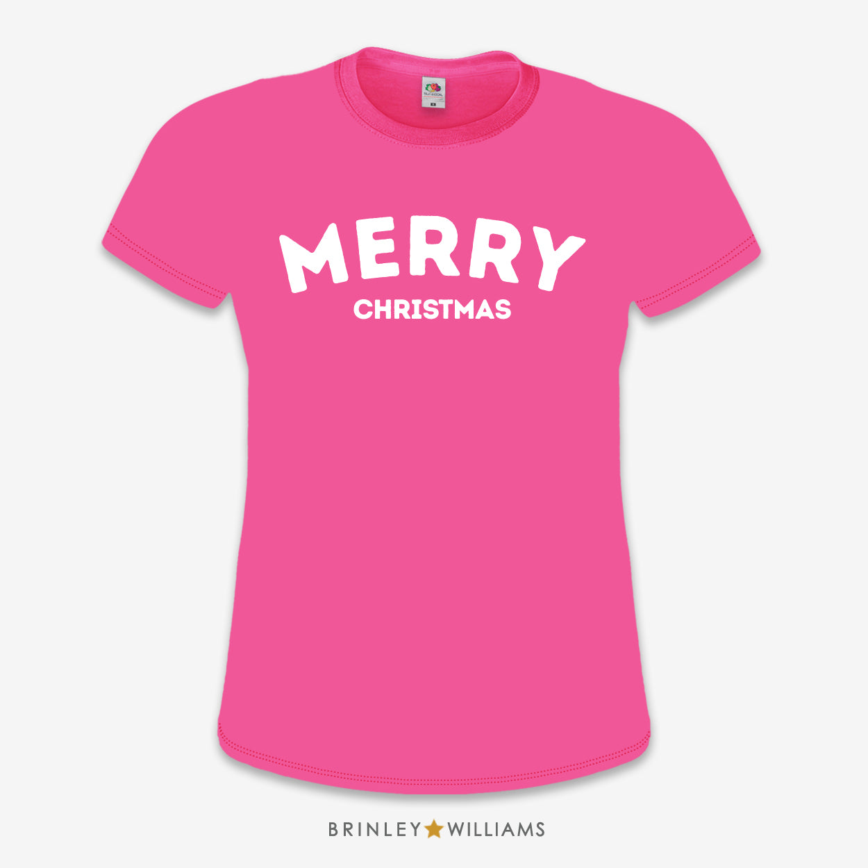 Merry Christmas Women's Slim Fit T-shirt - Fuchsia