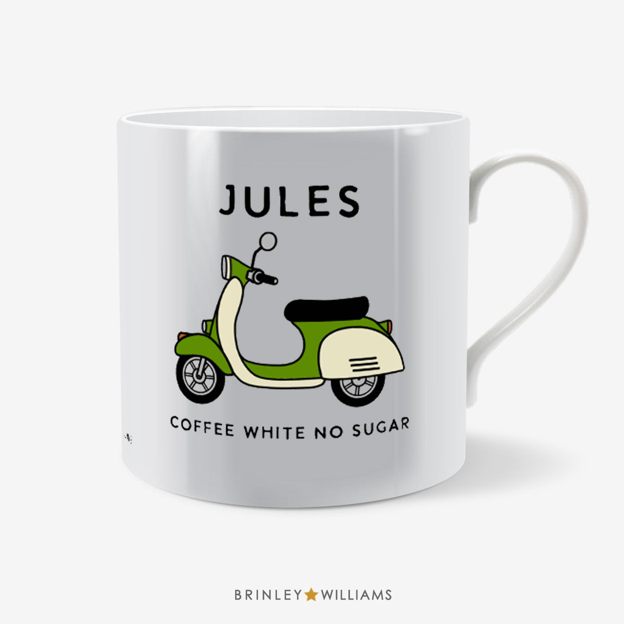 Moped Scooter Mug -  Personalised - Green