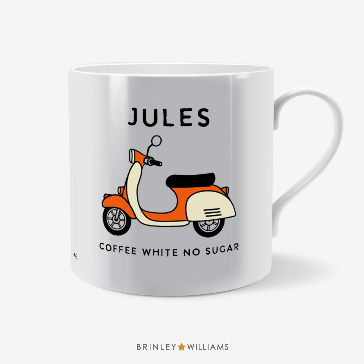 Moped Scooter Mug -  Personalised - Orange