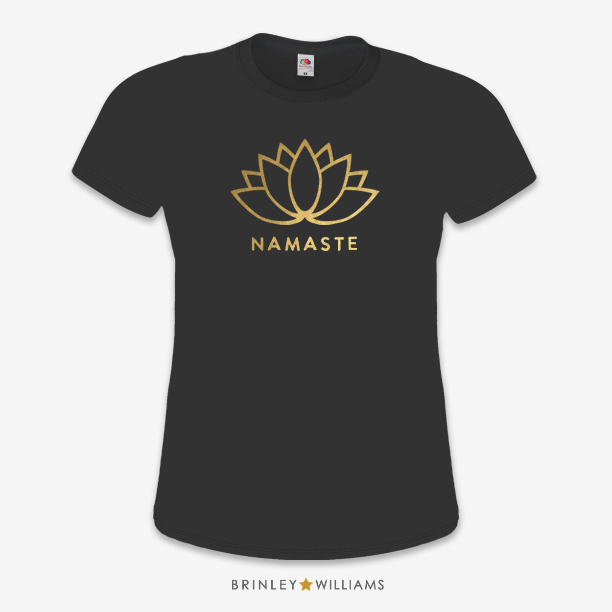 Namaste Lotus Flower Slim Fit T-shirt - Black