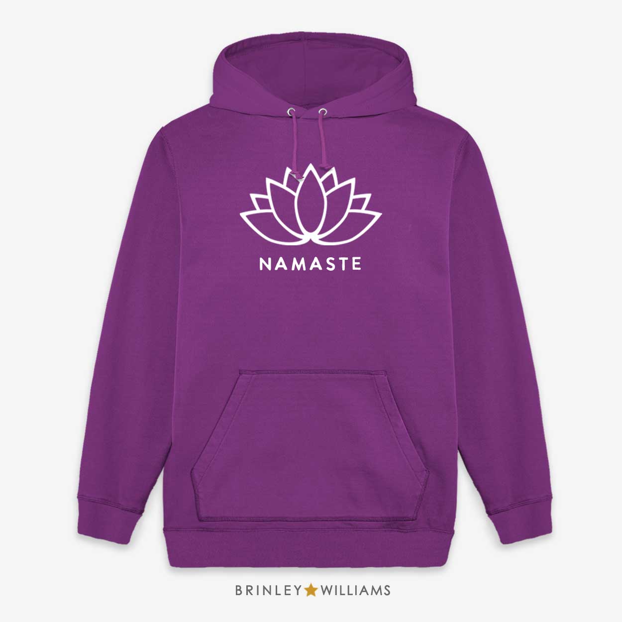 Namaste Lotus Flower Unisex Yoga Hoodie - Purple