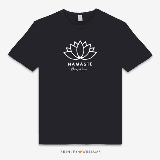 Namaste Lotus Flower Unisex Classic Yoga T-shirt - Black