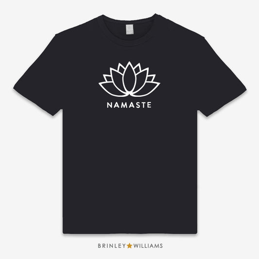 Namaste Lotus Flower Unisex Classic Yoga T-shirt - Black