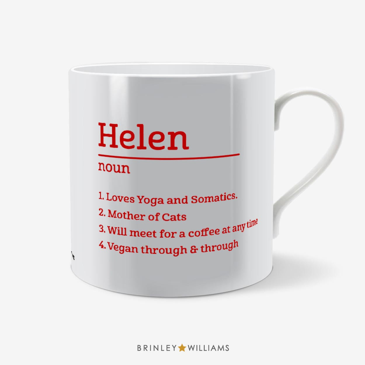 Name Defenition Personalised Mug - Red