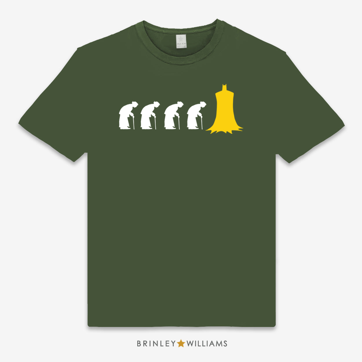 Green unisex t-shirt with a Nana Nana Nana Nana Batman graphic design print