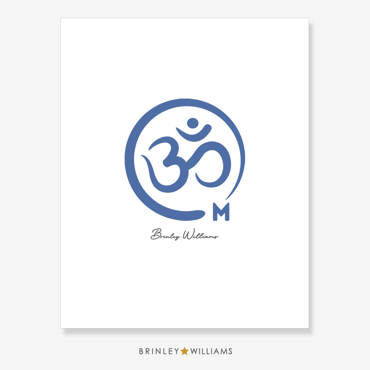 Om Symbol Wall Art Poster - Blue