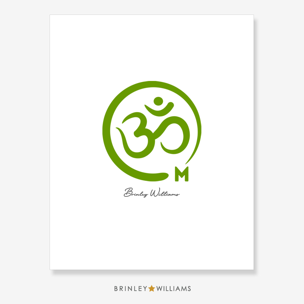 Om Symbol Wall Art Poster - Green