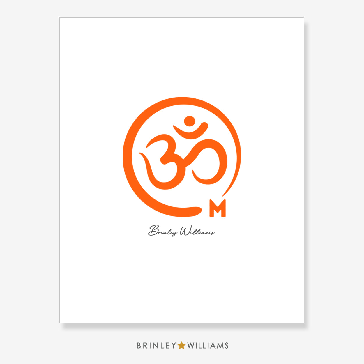Om Symbol Wall Art Poster - Orange