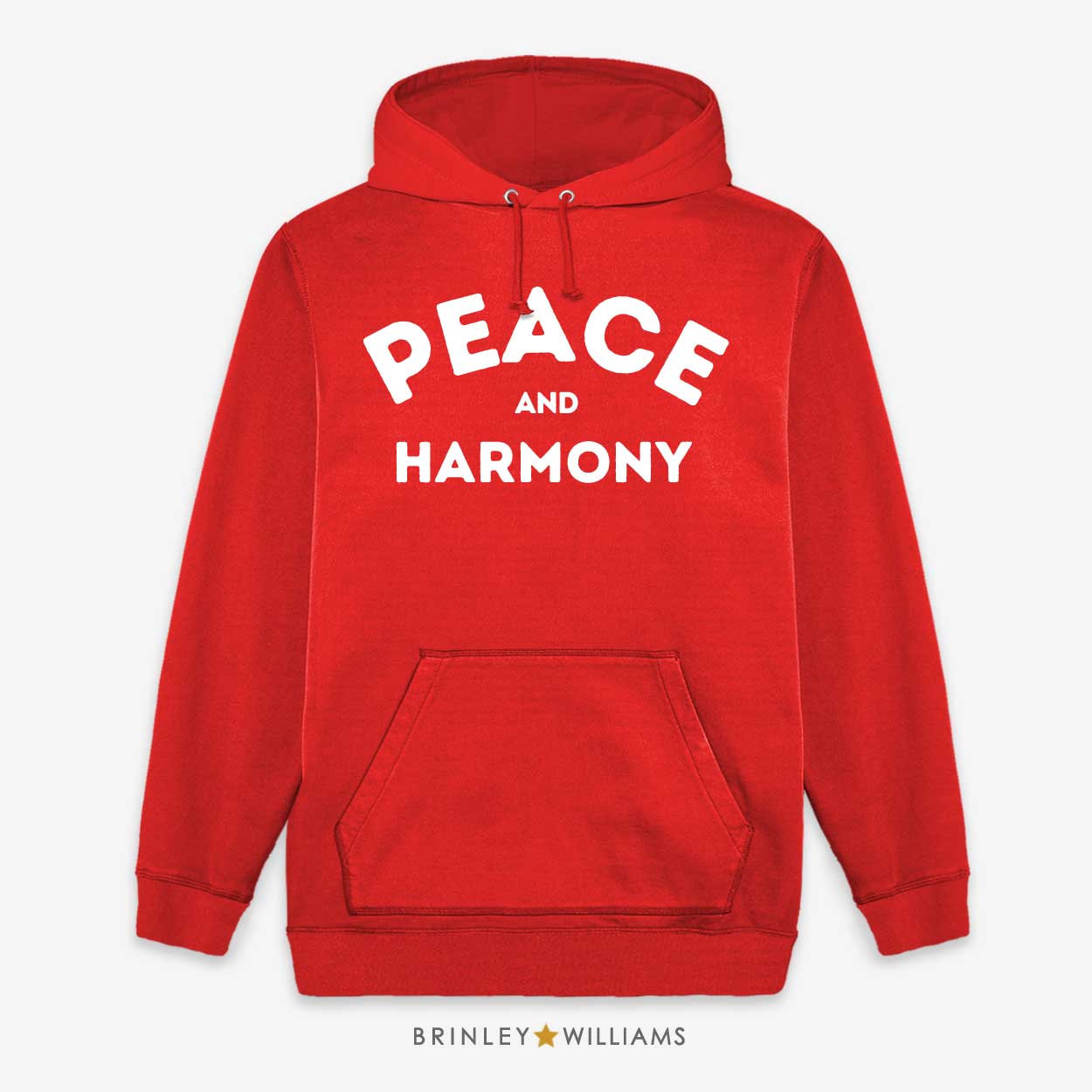 Peace & Harmony Unisex Hoodie - Fire Red