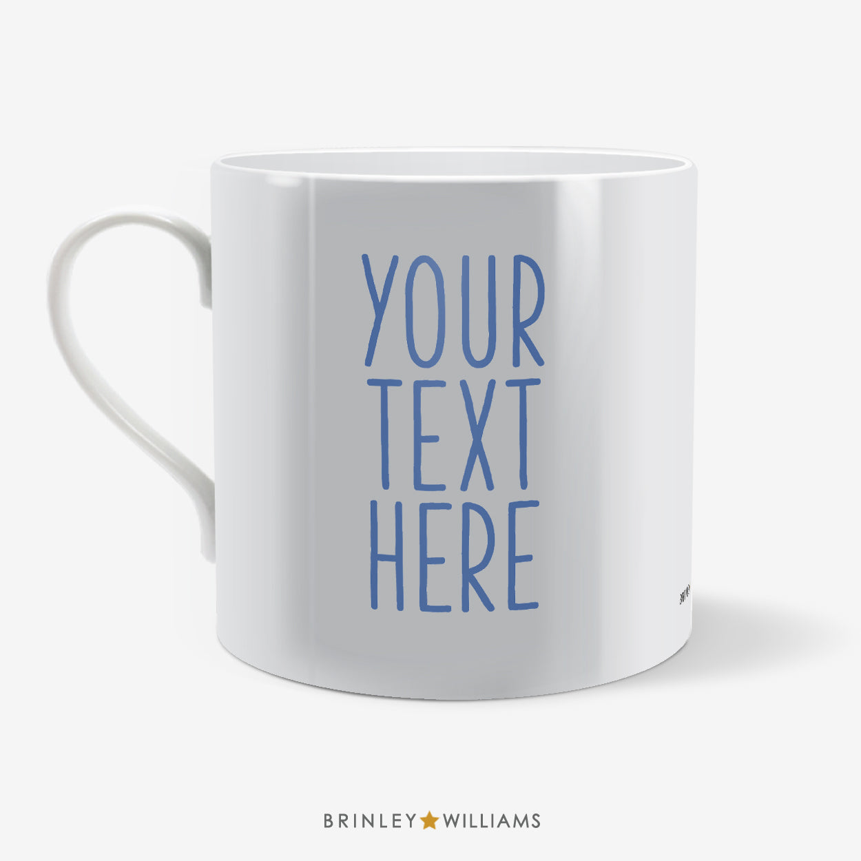 Photo Mug with Personalised Text - Blue Text