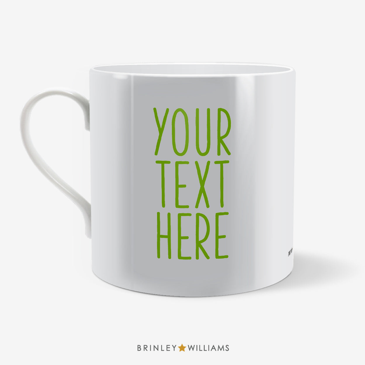 Photo Mug with Personalised Text - Green Text