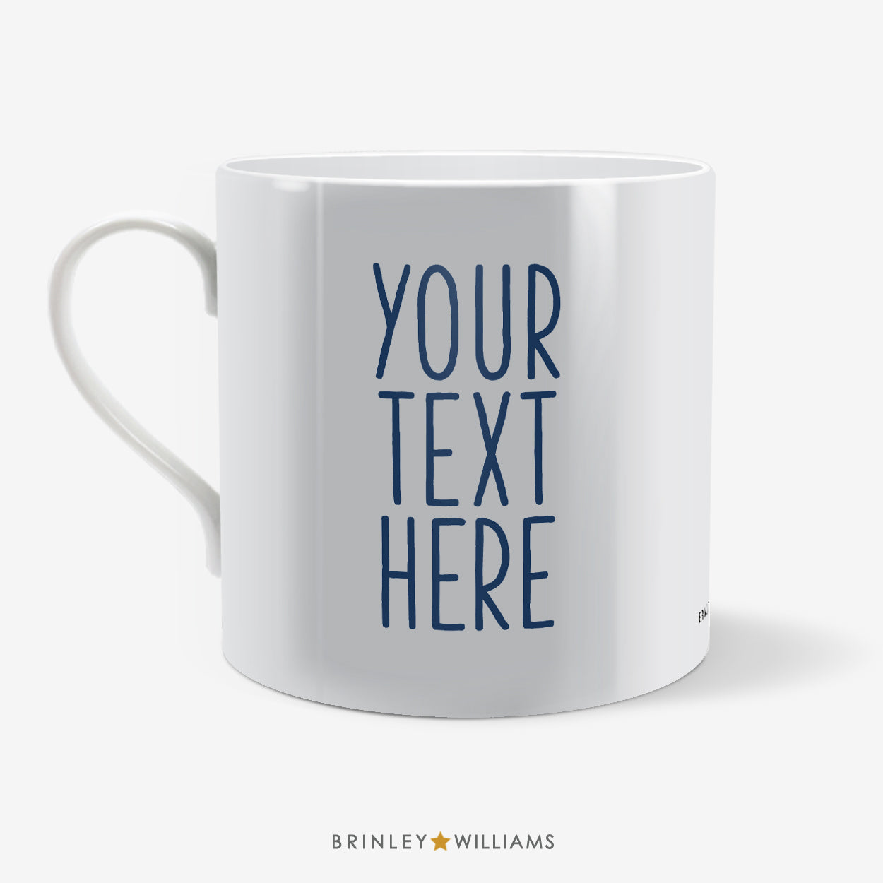 Photo Mug with Personalised Text - Navy Text