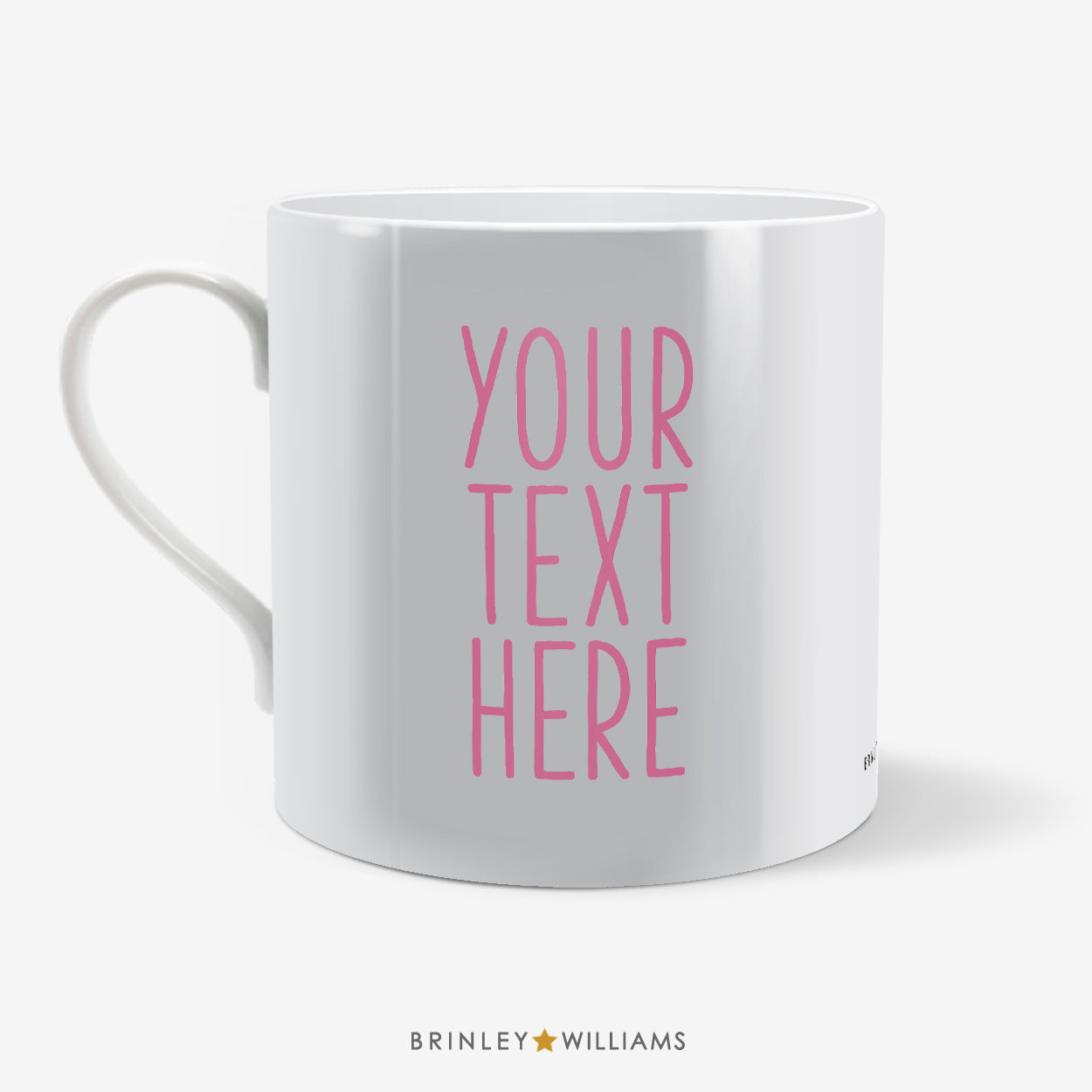 Photo Mug with Personalised Text - Pink Text