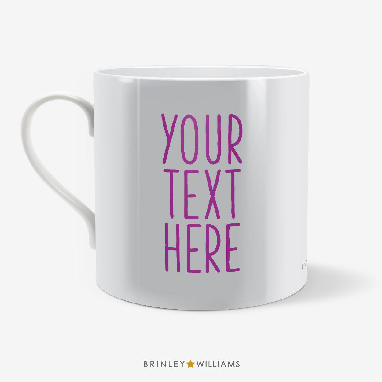 Photo Mug with Personalised Text - Purple Text