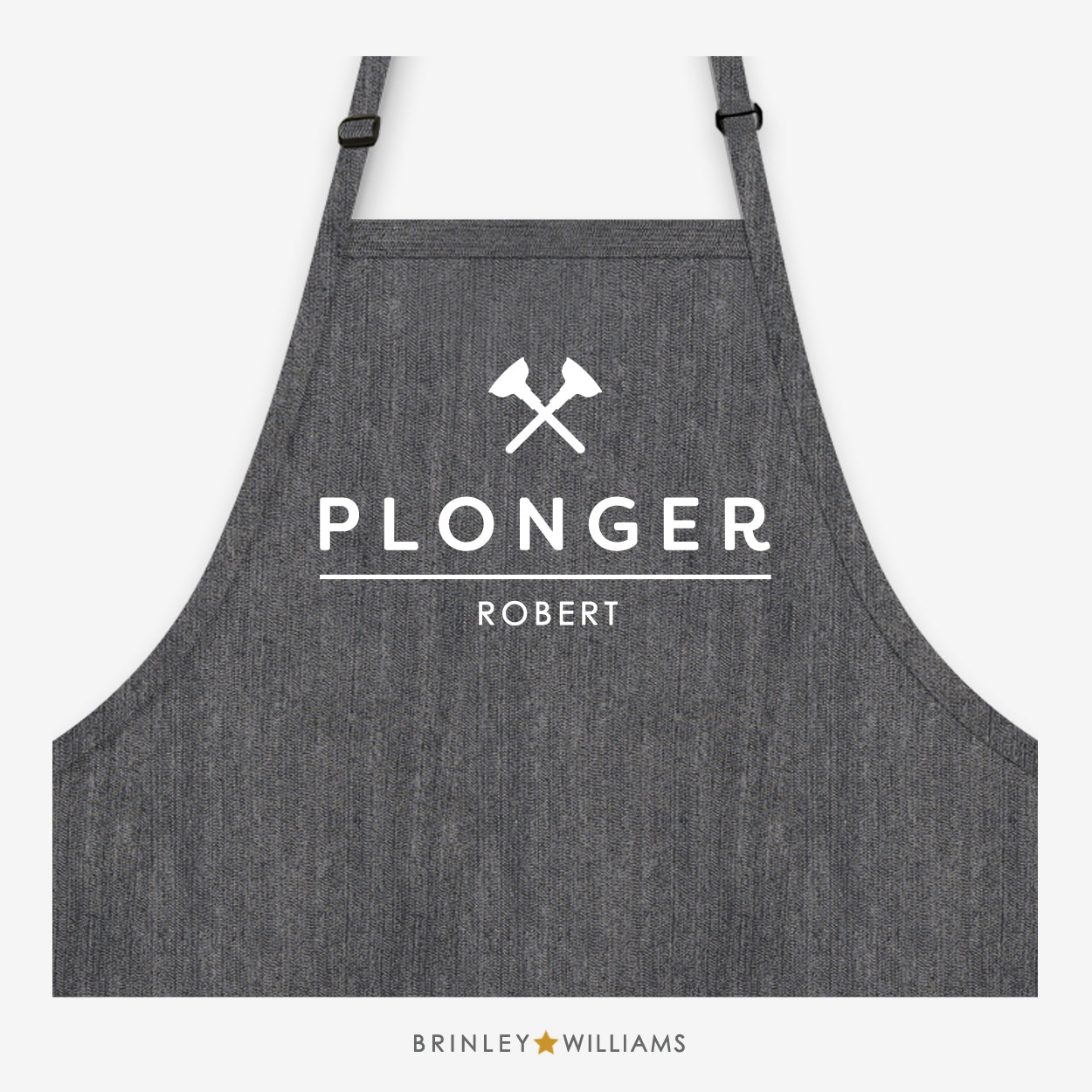 Plonger Denim Apron - Personalised - Black Denim