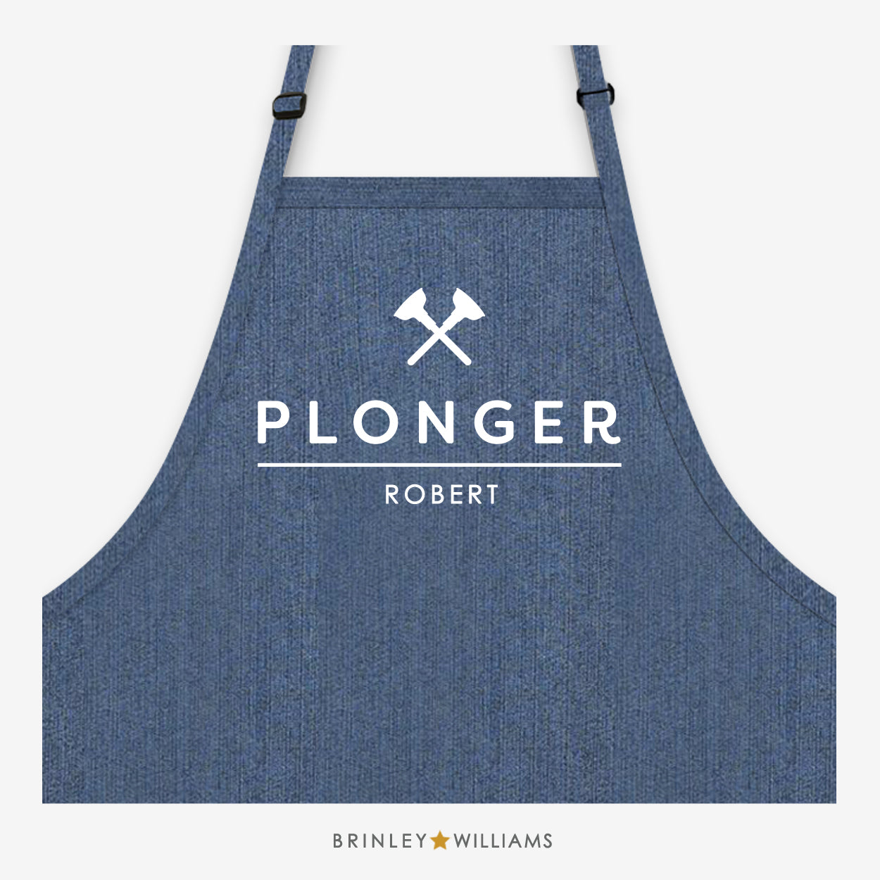 Plonger Denim Apron - Personalised - Indigo Blue Denim