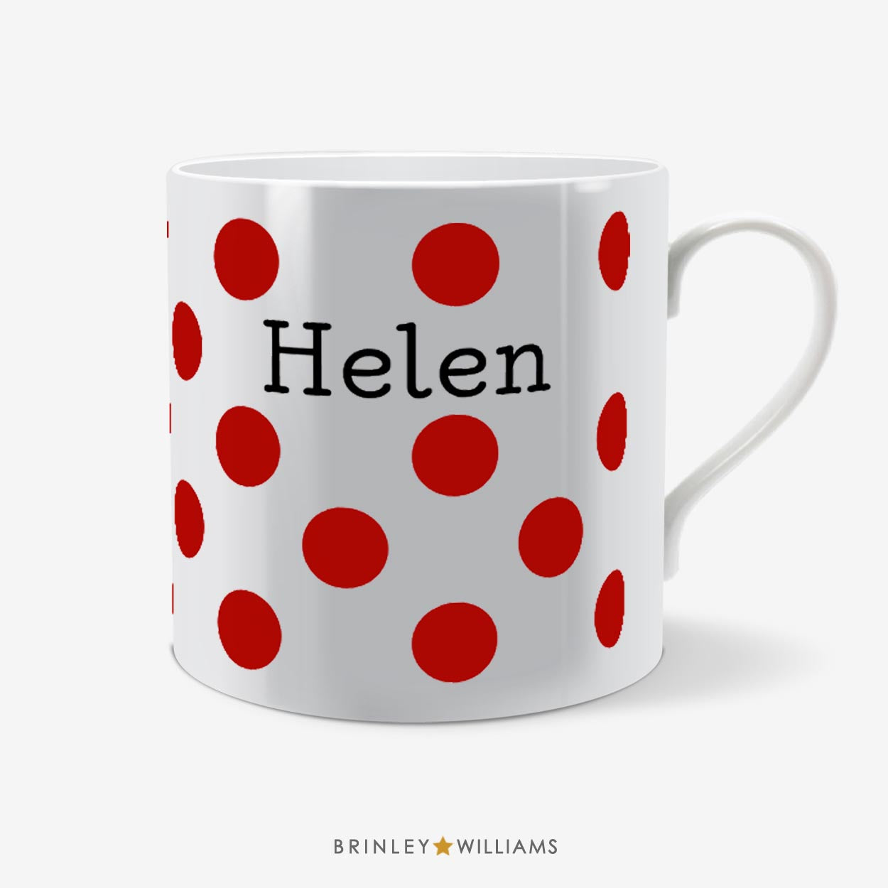 Polka Dots Personalised Mug - Red