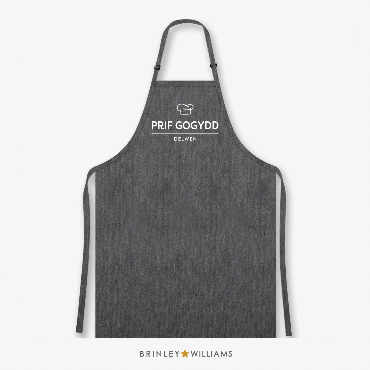 Prif Gogydd Denim Apron - Personalised - Zoom